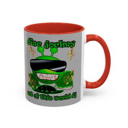 disc jockey - Accent Mug (light grey)
