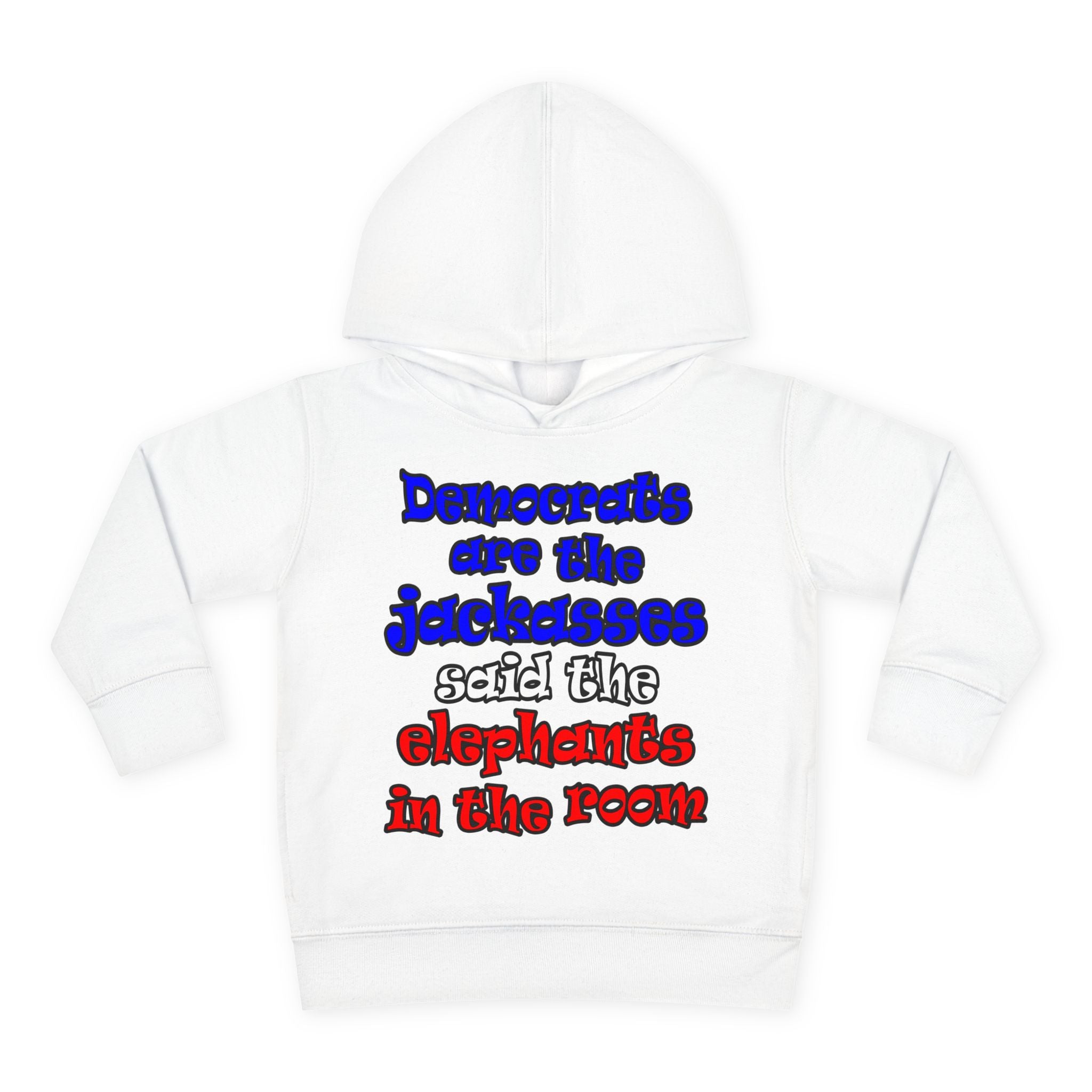donkeys and elephants - Toddler Pullover Fleece Hoodie