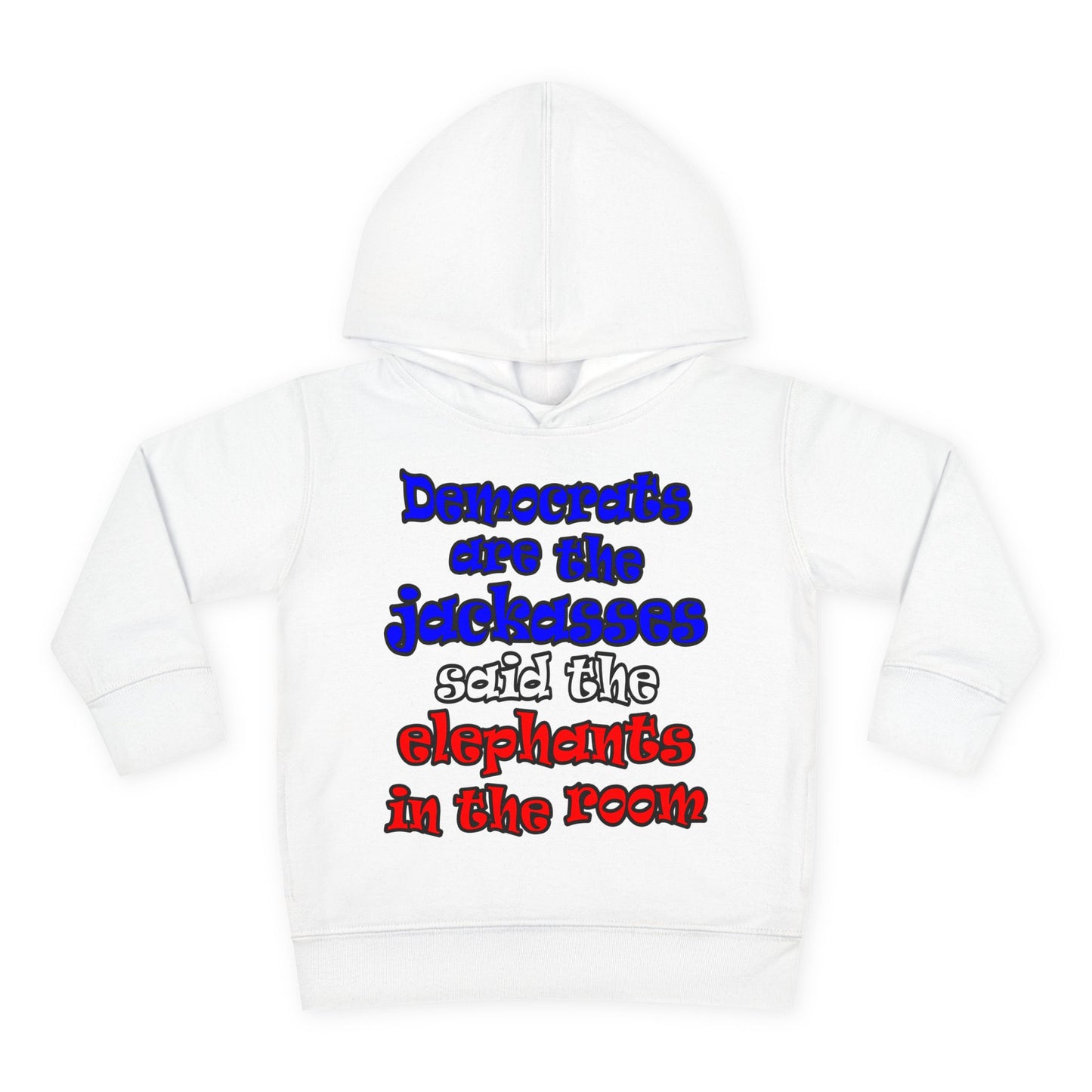 donkeys and elephants - Toddler Pullover Fleece Hoodie