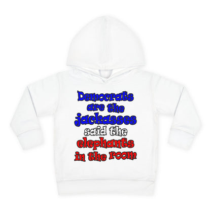 donkeys and elephants - Toddler Pullover Fleece Hoodie