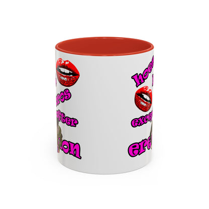 hoes b4 bros - Accent Mug (white)
