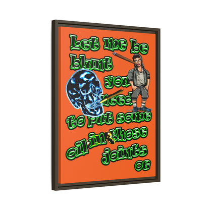 og - framed canvas art (orange)