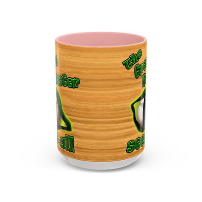 green monster - Accent Mug (butterscotch wood finish)