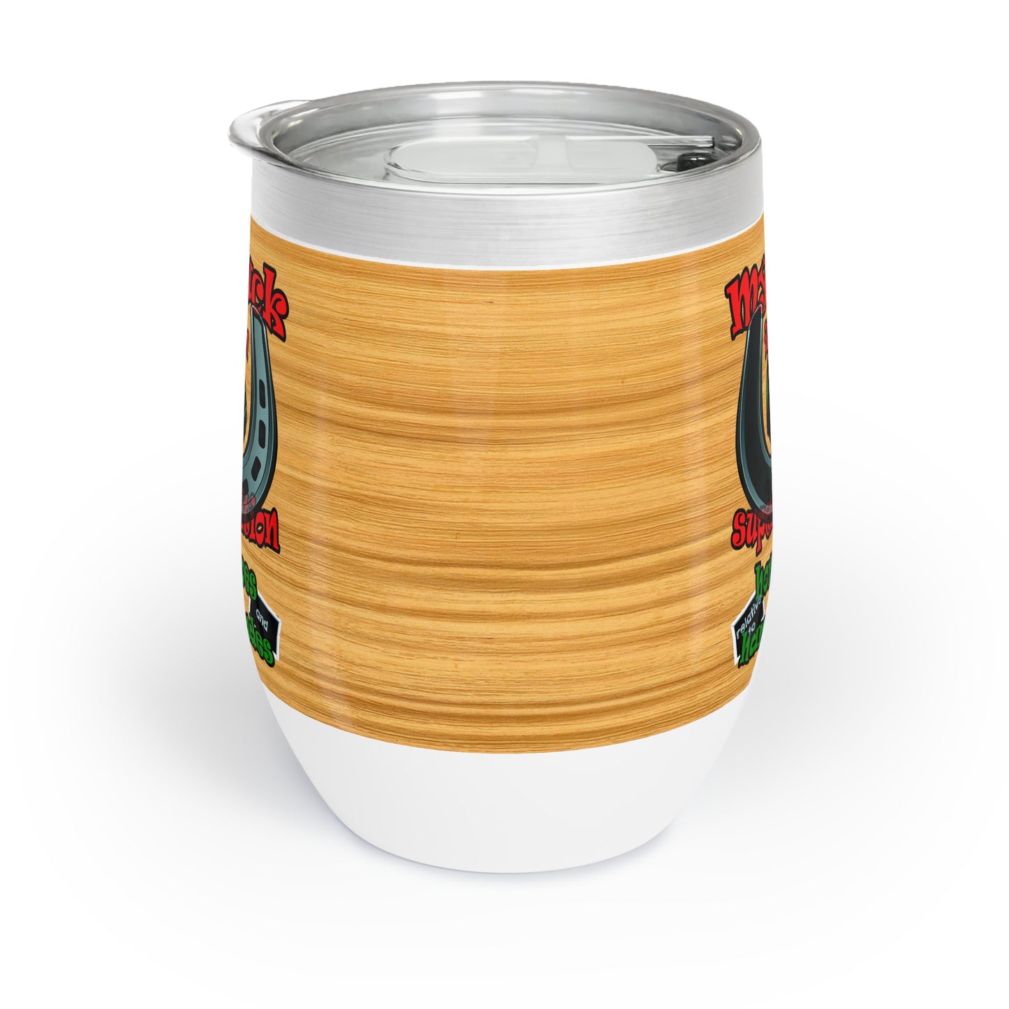 my luck - Chill Wine Tumbler (butterscotch wood finish)