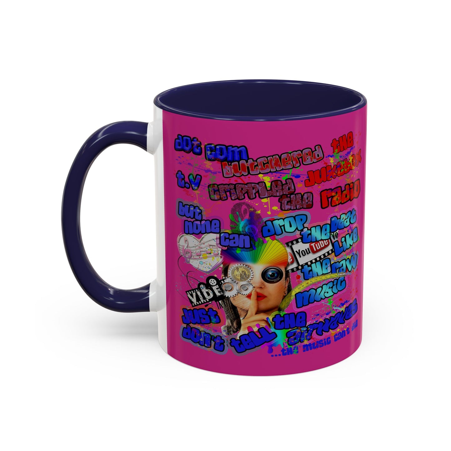 drop the beat - Accent Mug (pink)