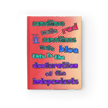 declaration of the independents - journal-lined (yellow-orange wave)