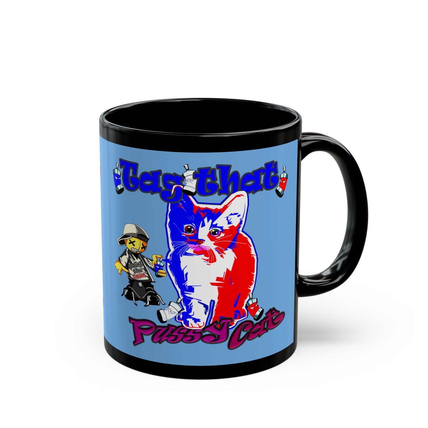 tag that - Black Mug (light blue)