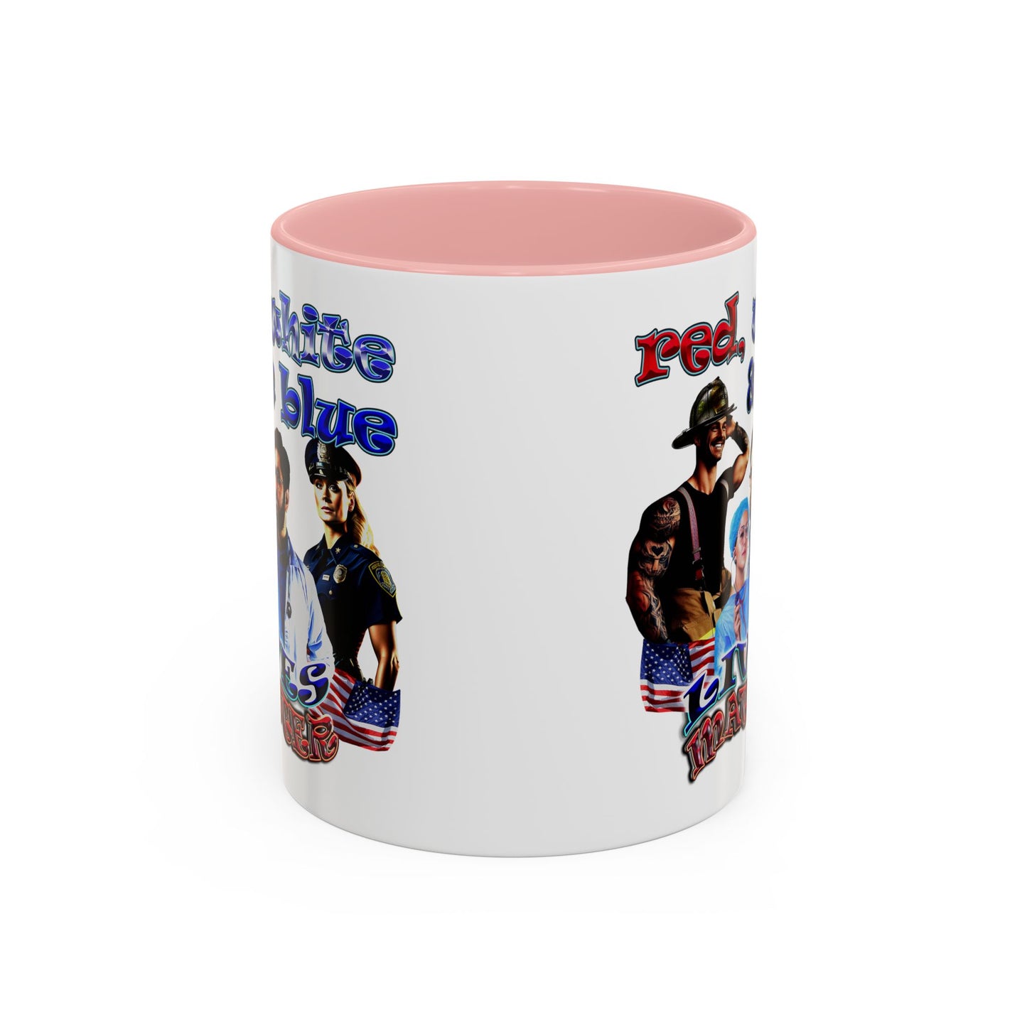 rw&b lives matter - Accent Mug (white)