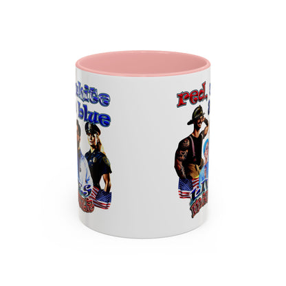 rw&b lives matter - Accent Mug (white)