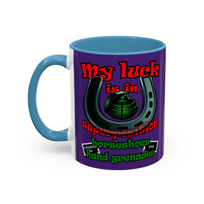 my luck - Accent Mug (purple)