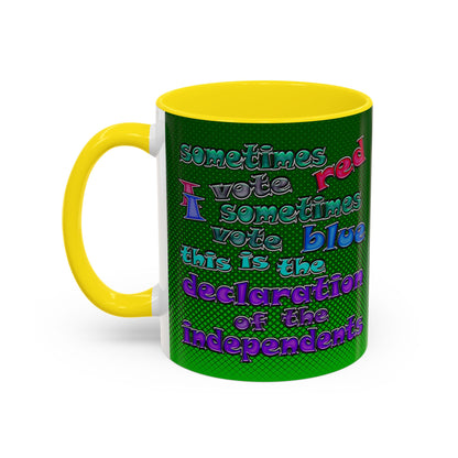 declaration of the independents - Accent Mug (logo green)