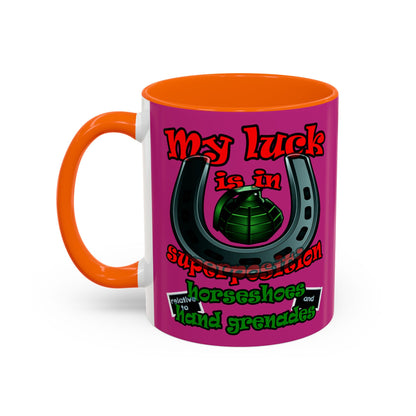 my luck - Accent Mug (pink)
