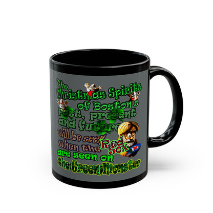 christmas spirits of boston - Black Mug (dark grey)