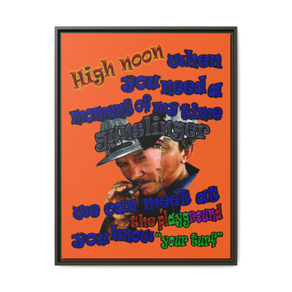 high noon - framed canvas art (orange)