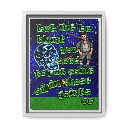 og - framed canvas art ('snoops' background)