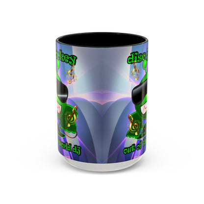 disc jockey - Accent Mug (grey-pink wave)
