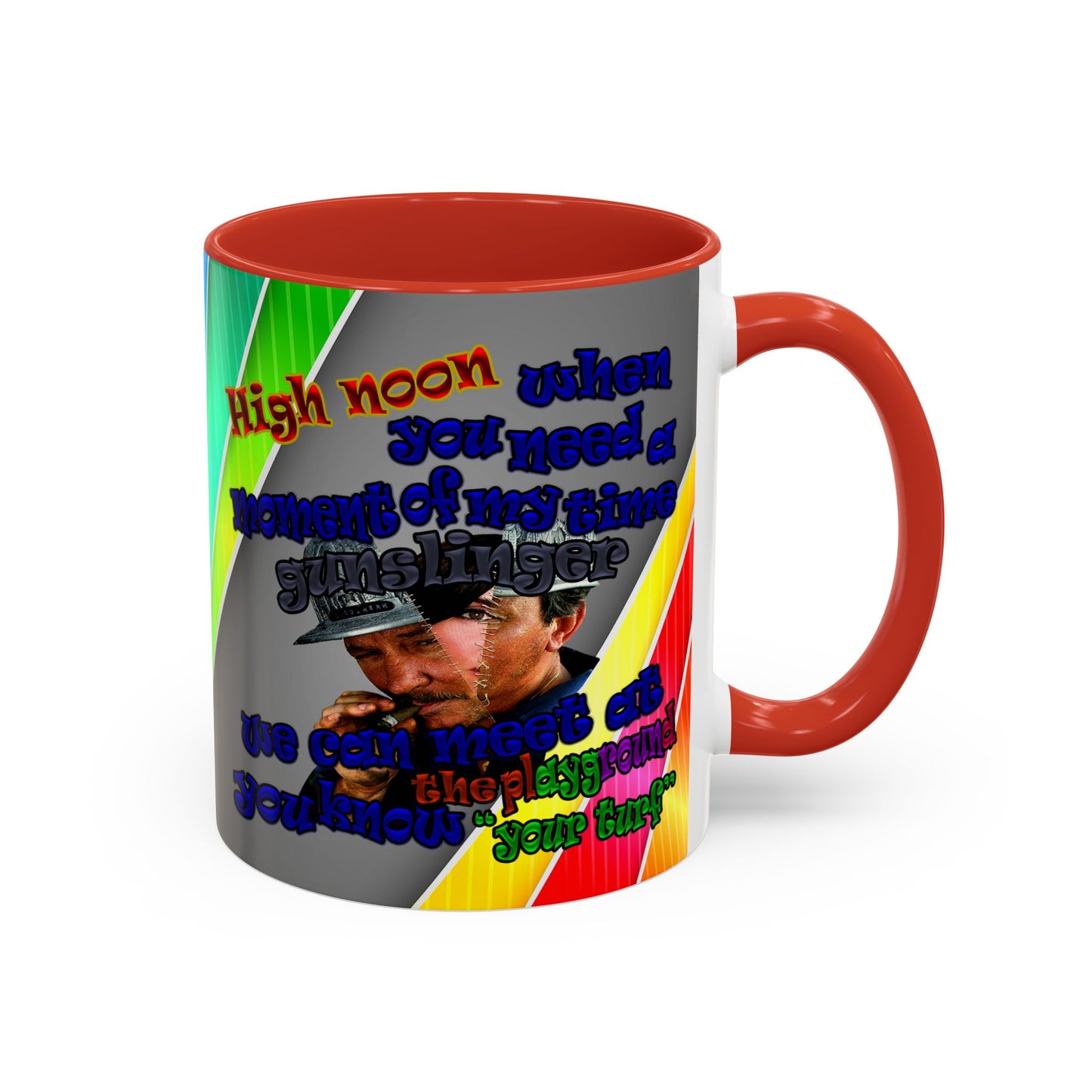 high noon - Accent Mug (rainbow split)