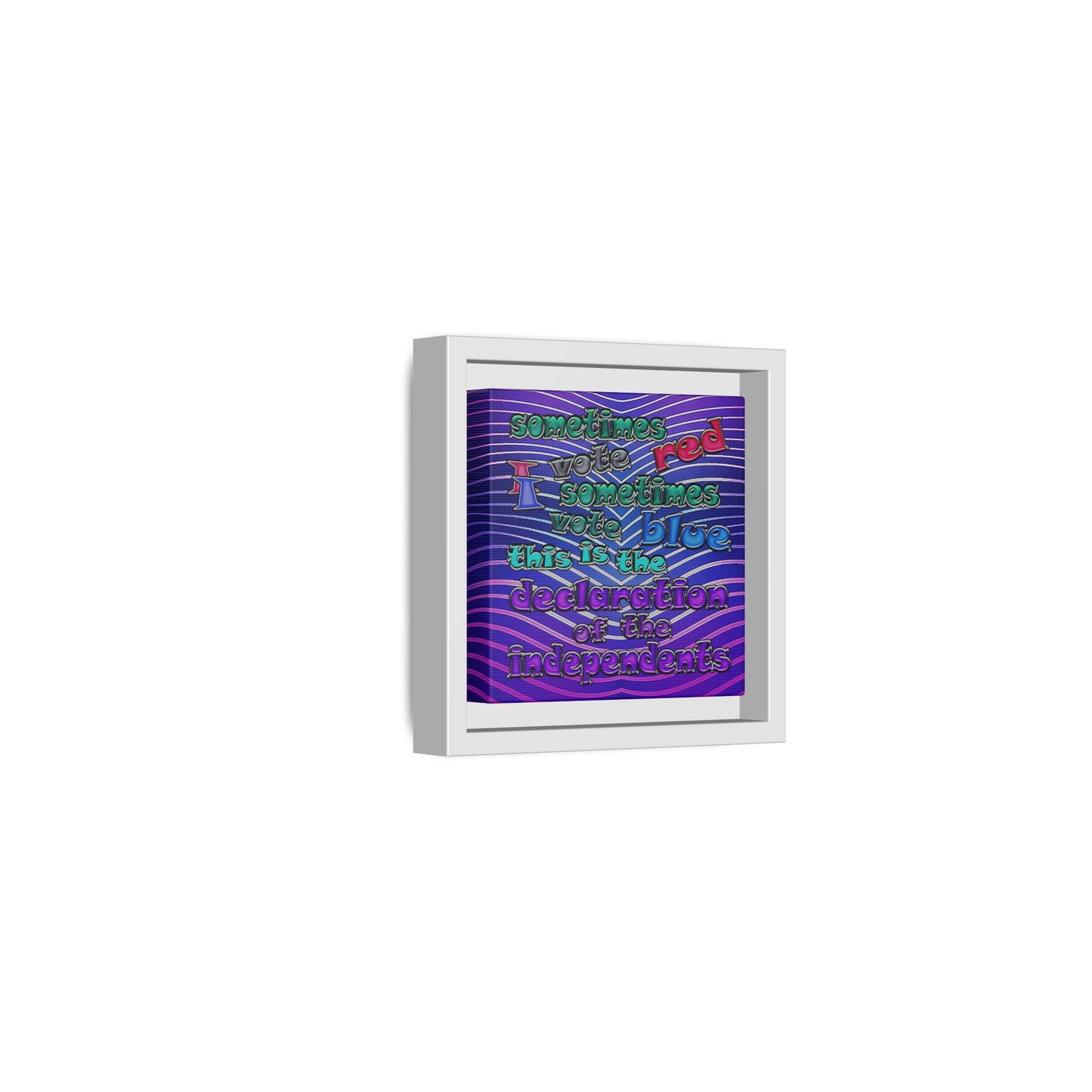 declaration of the independents - framed canvas art (purple wave)
