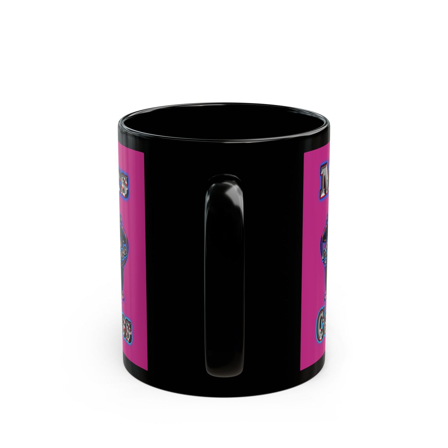 em cee squared - Black Mug (pink)
