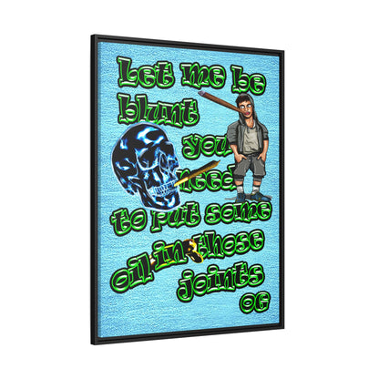 og - framed canvas art (faded blue)