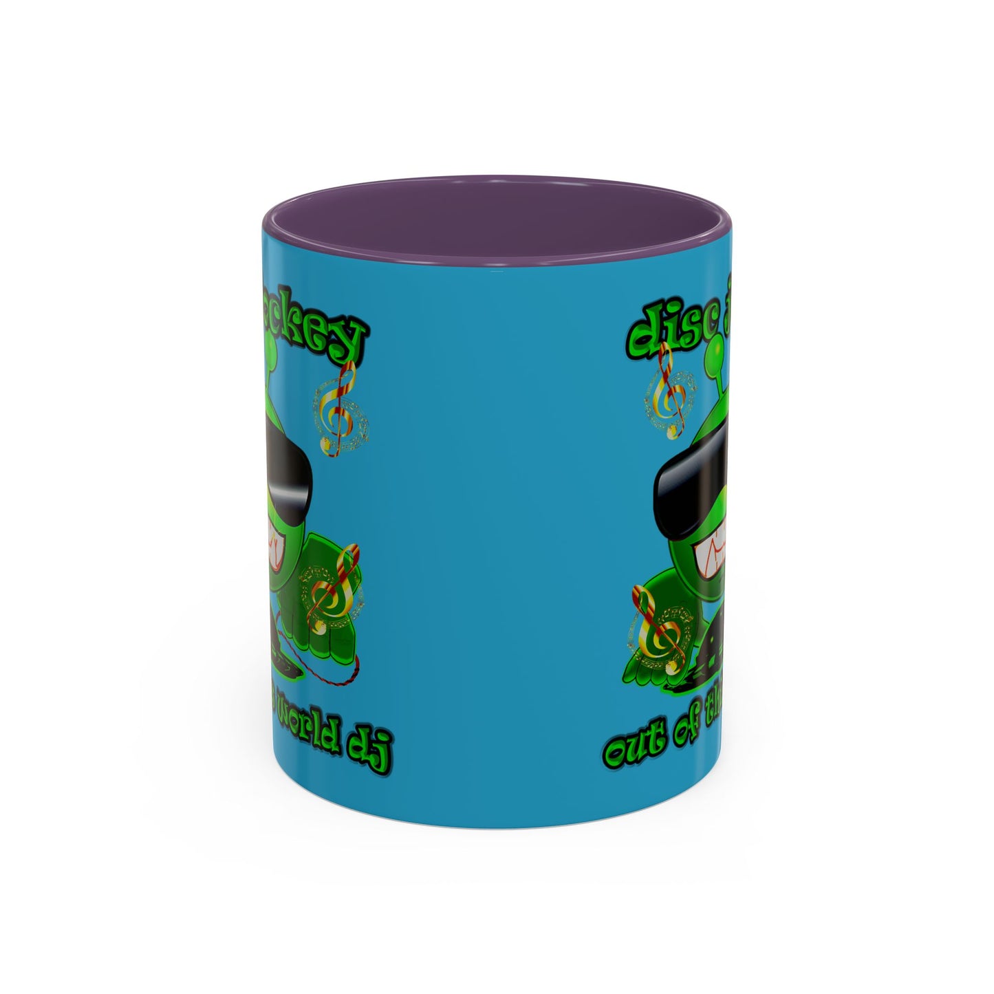 disc jockey - Accent Mug (turquoise)