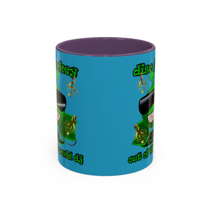 disc jockey - Accent Mug (turquoise)