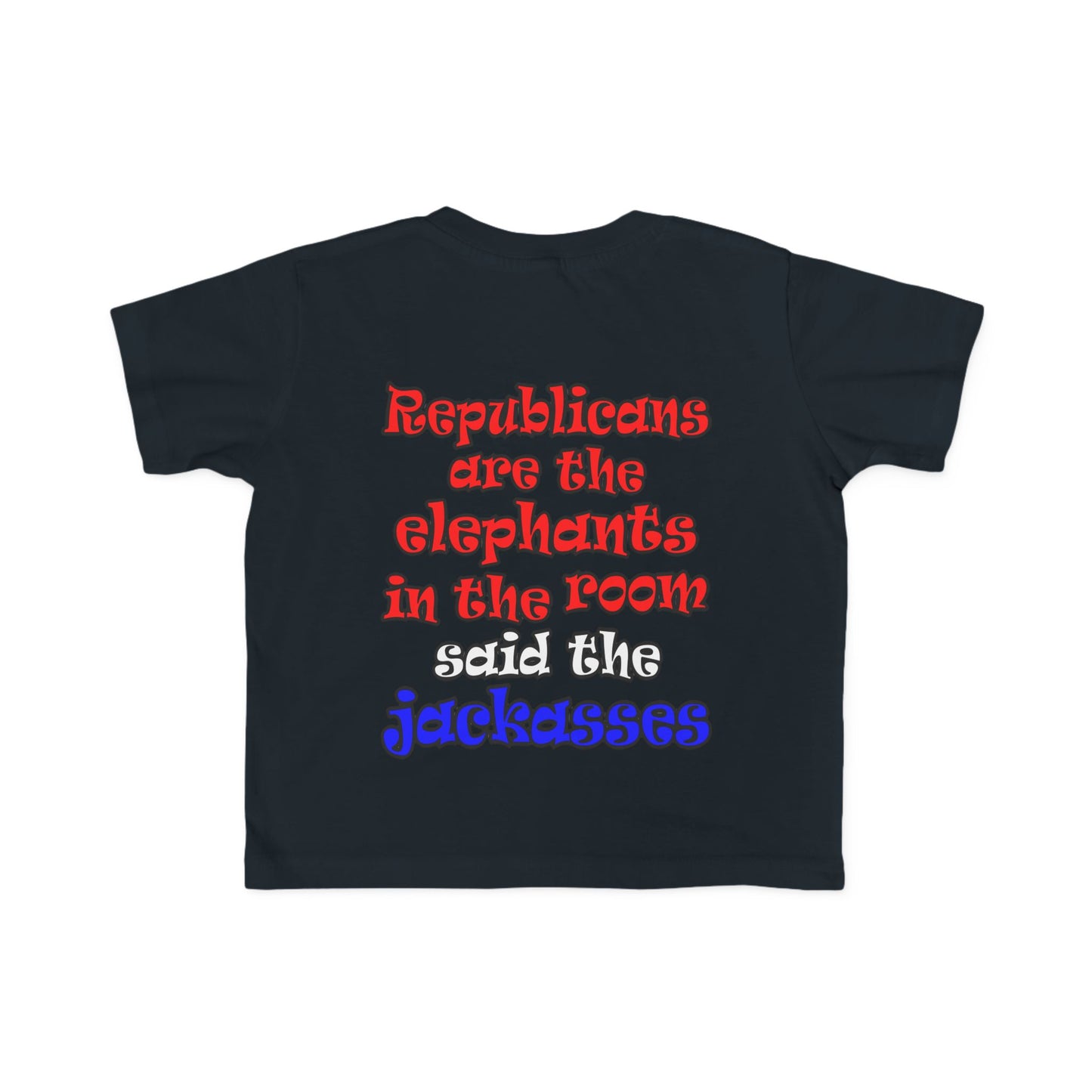 donkeys and elephants - Toddler's Fine Jersey Tee