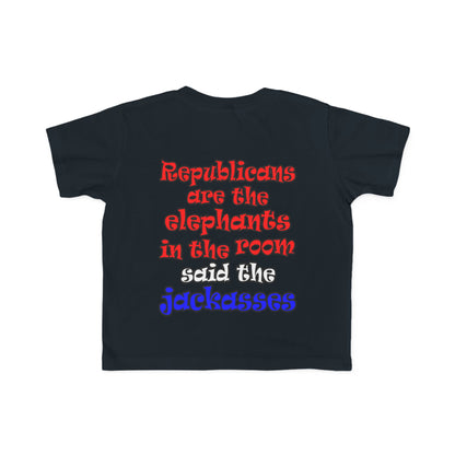 donkeys and elephants - Toddler's Fine Jersey Tee