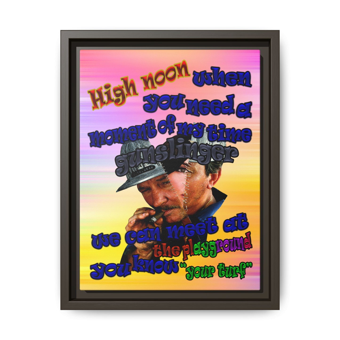 high noon - framed canvas art (color blur)