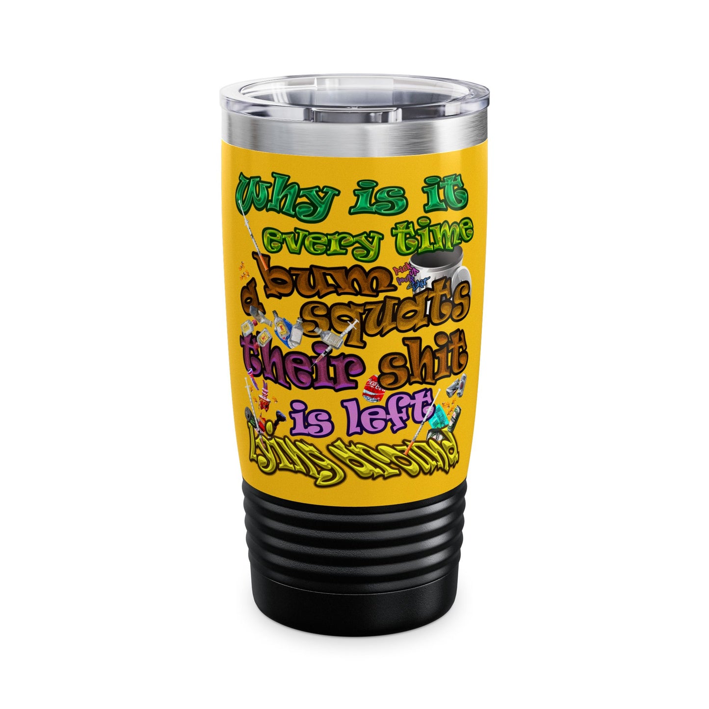 the bum's shit - Ringneck Tumbler, 20oz (yellow)