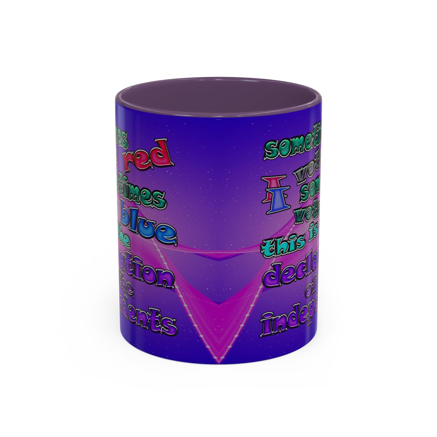 declaration of the independents - Accent Mug (purple-pink wave)