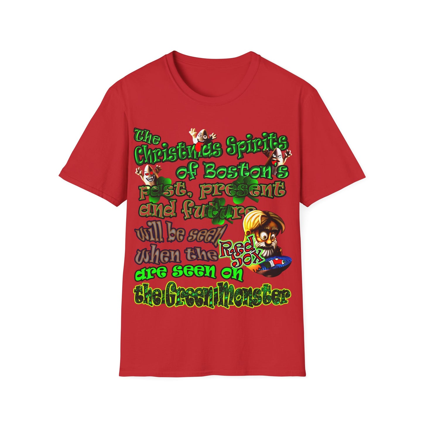 christmas spirits of boston - Unisex Softstyle T-Shirt