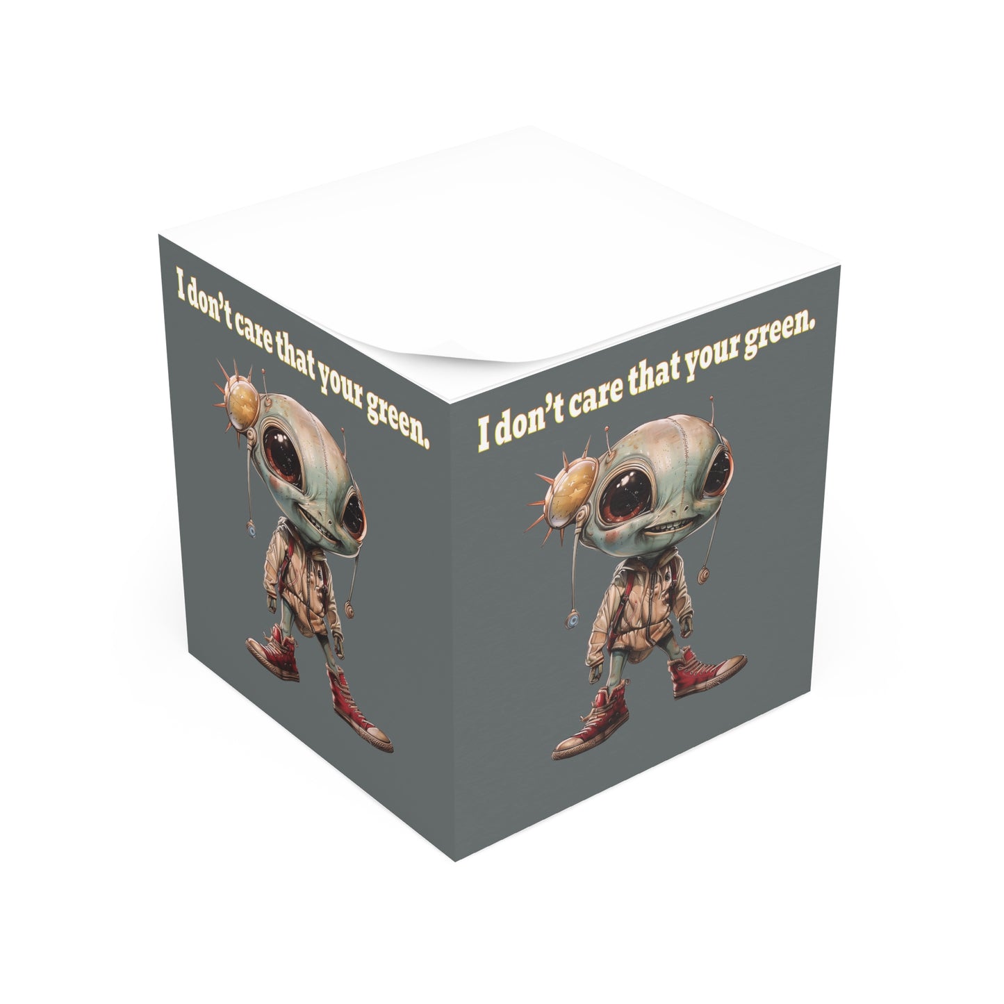I don't care that your green - note cube (dark grey)