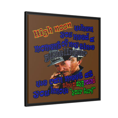high noon - framed canvas art (brown)