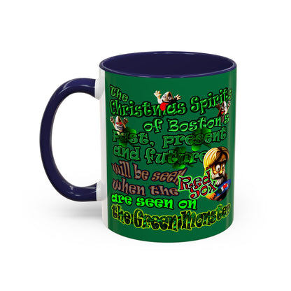 christmas spirits of boston - Accent Mug (dark green)