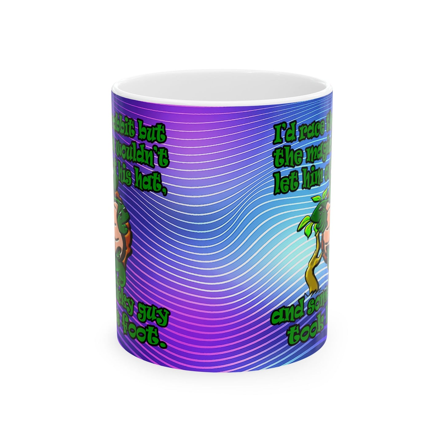 turtle race - White Mug (purple wave)