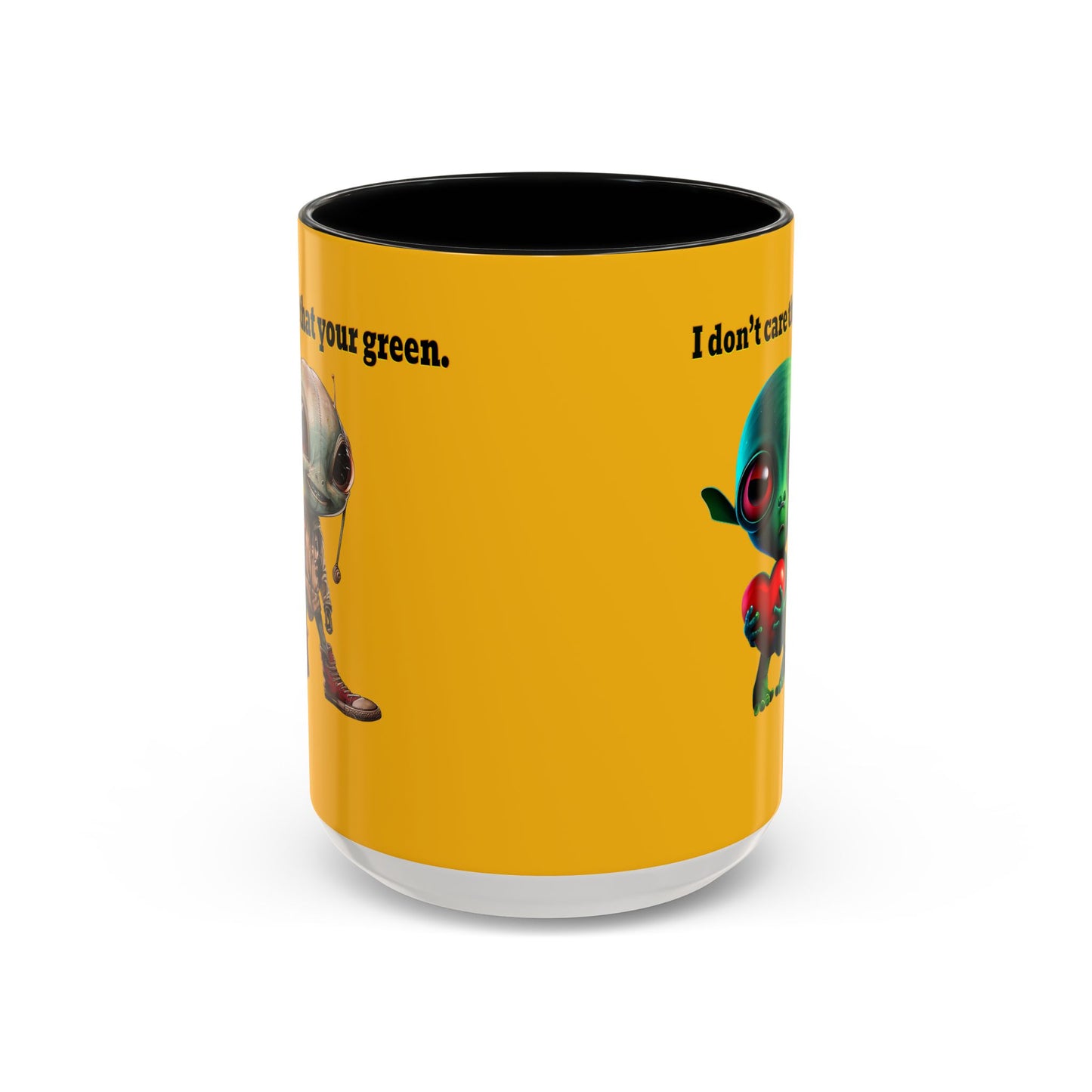 I don't care that your grey - Accent Mug (yellow)