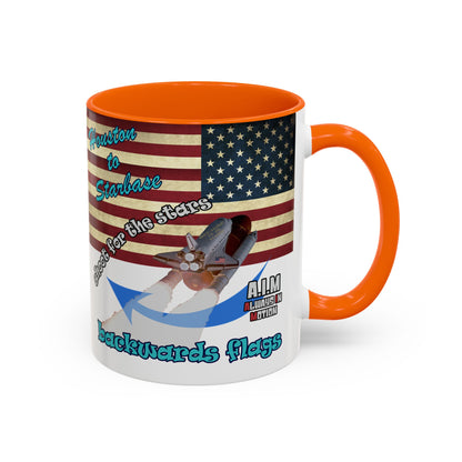 shoot for the stars - Accent Mug (white)