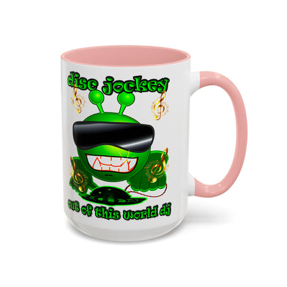 disc jockey - Accent Mug (white)