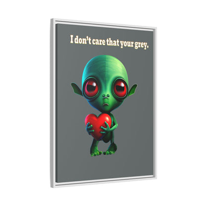 I don't care that your grey - framed canvas art (dark grey)