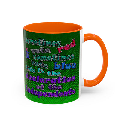 declaration of the independents - Accent Mug (logo green)