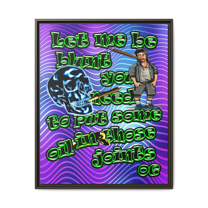 og - framed canvas art (purple wave)