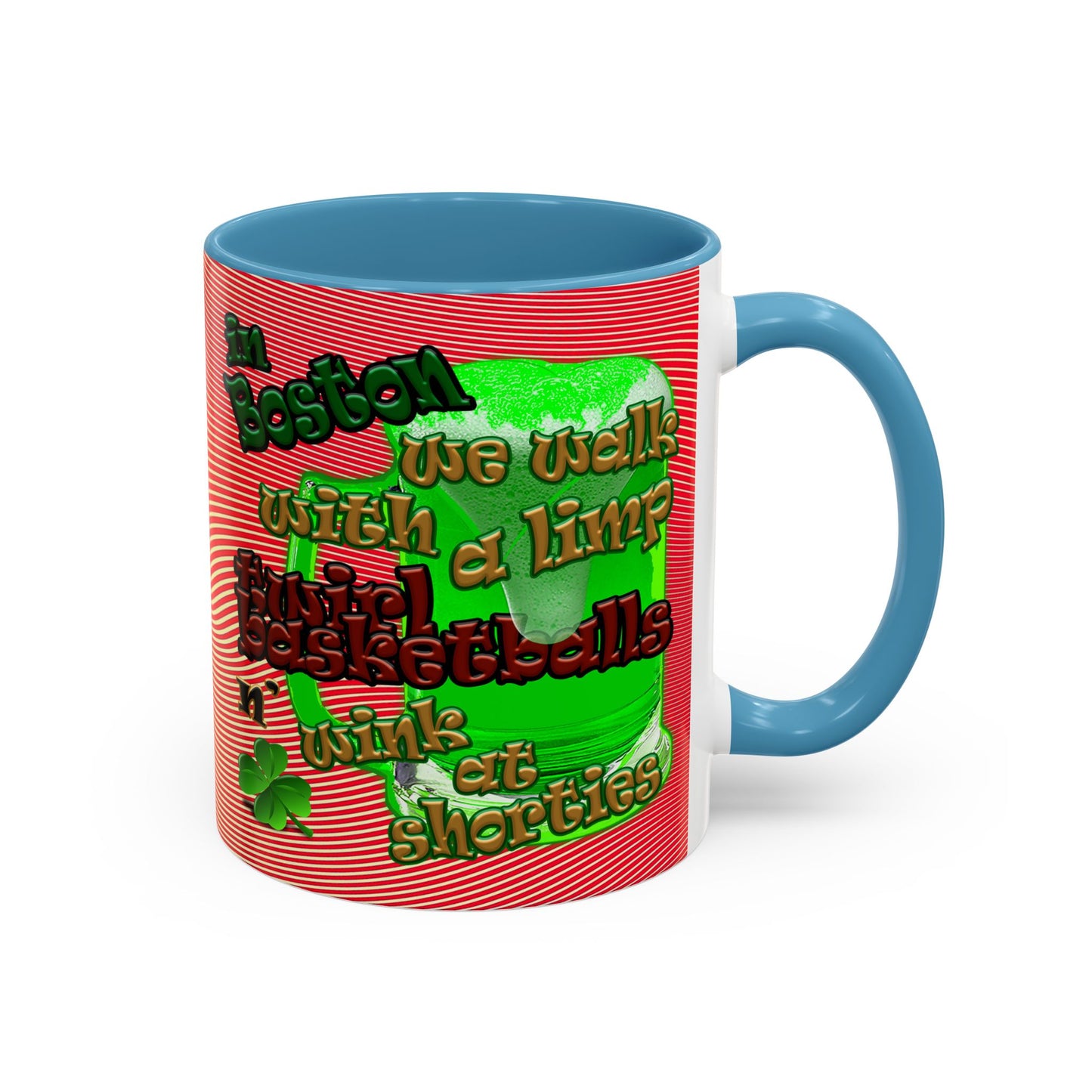 celtics logo - Accent Mug (yellow-orange wave)