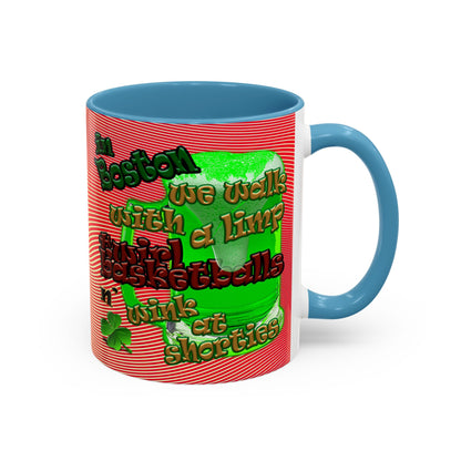 celtics logo - Accent Mug (yellow-orange wave)
