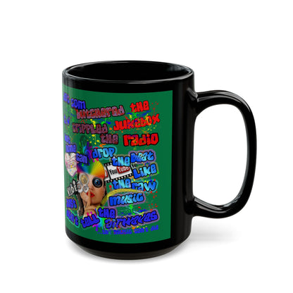 drop the beat - Black Mug (dark green)