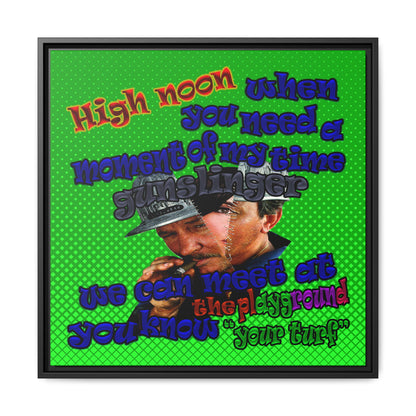 high noon - framed canvas art (logo green)