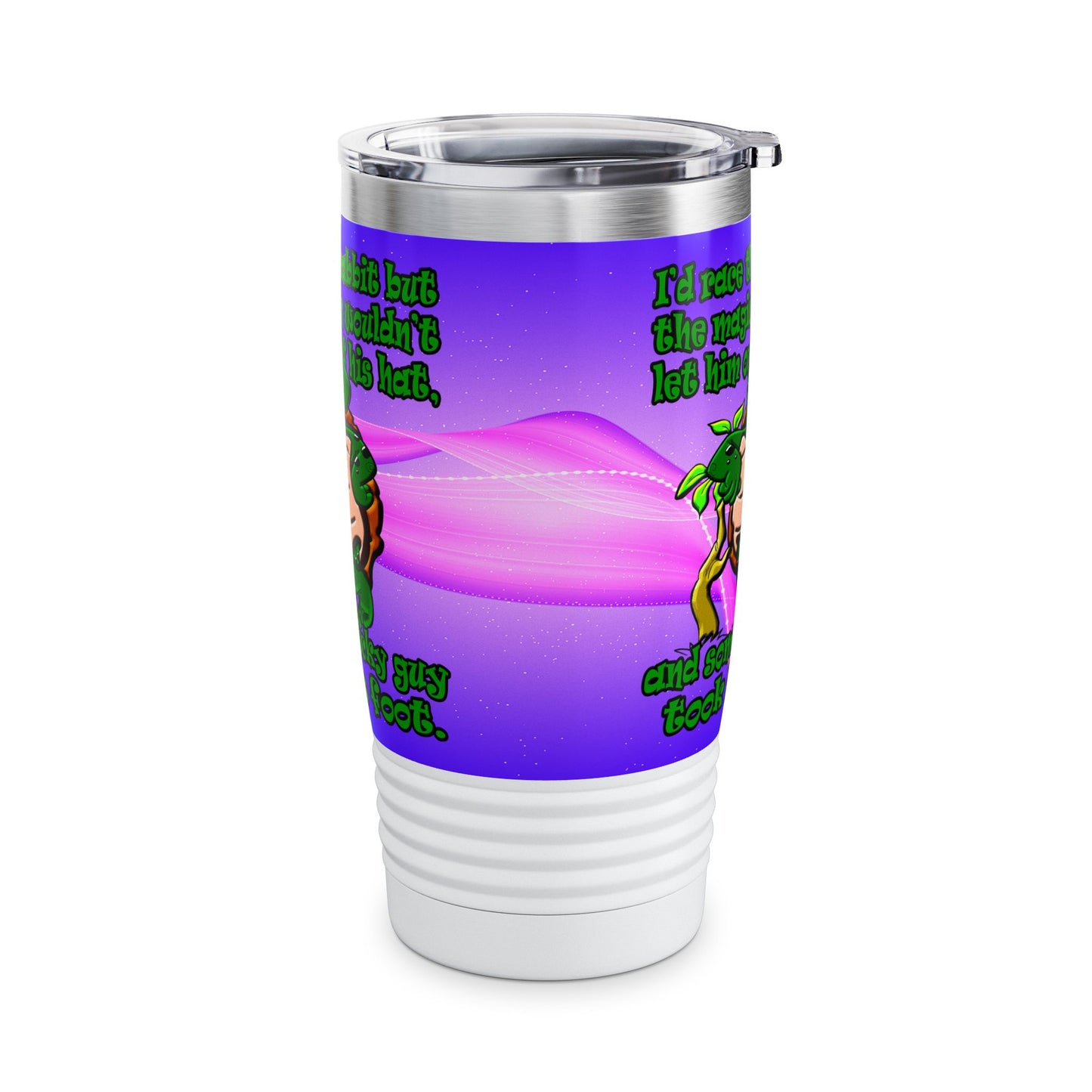 turtle race - Ringneck Tumbler, 20oz (purple-pink wave)