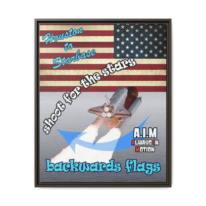 shoot for the stars - framed canvas art (brushed nickel)