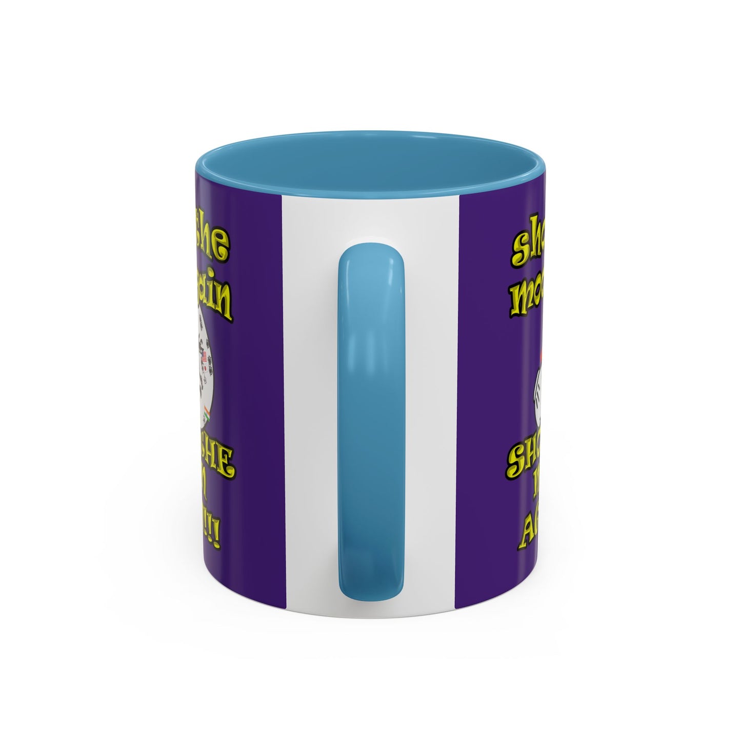 shoot the moon again - Accent Mug (purple)