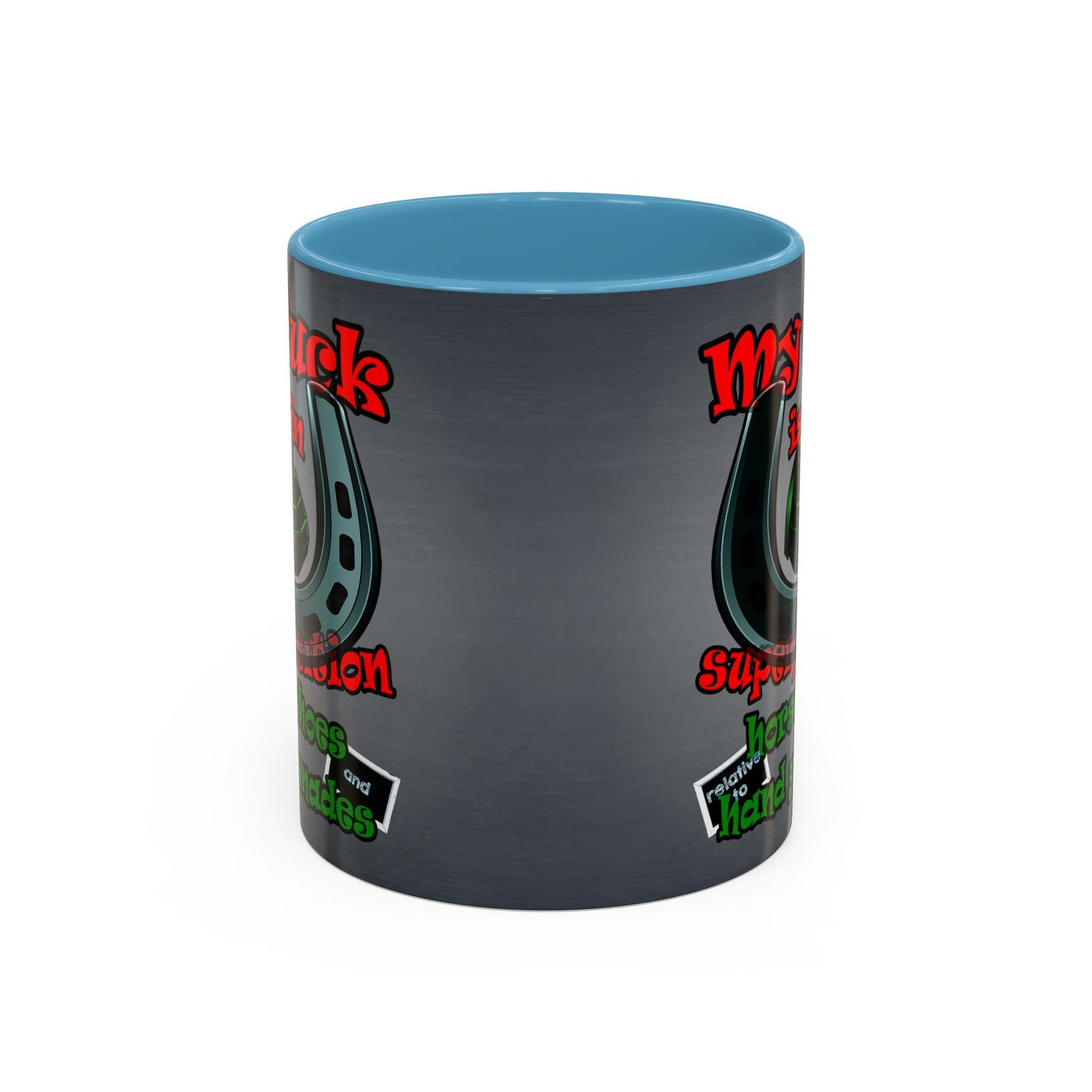 my luck - Accent Mug (grey-light grey)